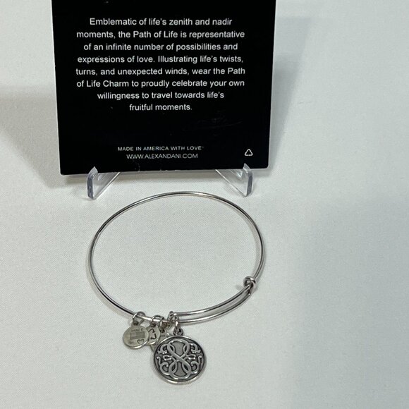 Alex and Ani Silver Path of Life Charm Bangle - Picture 2 of 5
